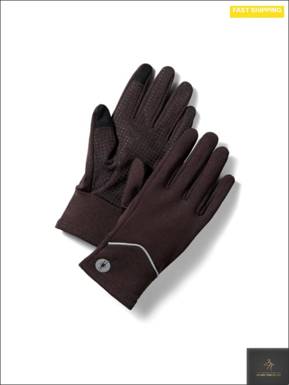 Recycled Polyester Merino Wool Touchscreen Gloves with Silicone Grippers